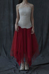 Marc Le Bihan 2590 Collection of Triple Tulle Silk Skirts Handmade in France MLB-2590-HONG Red